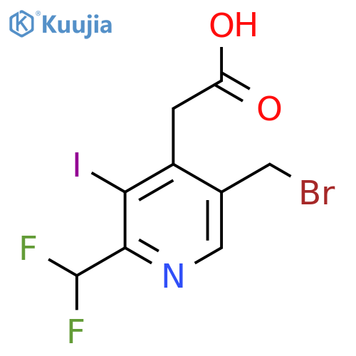 5-(Bromomethyl)-2-(difluoromethyl)-3-iodopyridine-4-acetic acid structure