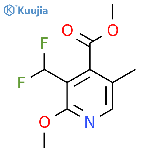 Methyl 3-(difluoromethyl)-2-methoxy-5-methylpyridine-4-carboxylate structure