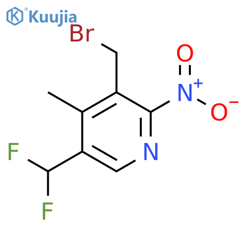 3-(Bromomethyl)-5-(difluoromethyl)-4-methyl-2-nitropyridine structure