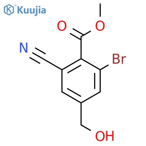 Methyl 2-bromo-6-cyano-4-(hydroxymethyl)benzoate structure