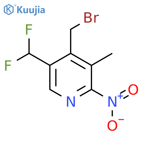 4-(Bromomethyl)-5-(difluoromethyl)-3-methyl-2-nitropyridine structure