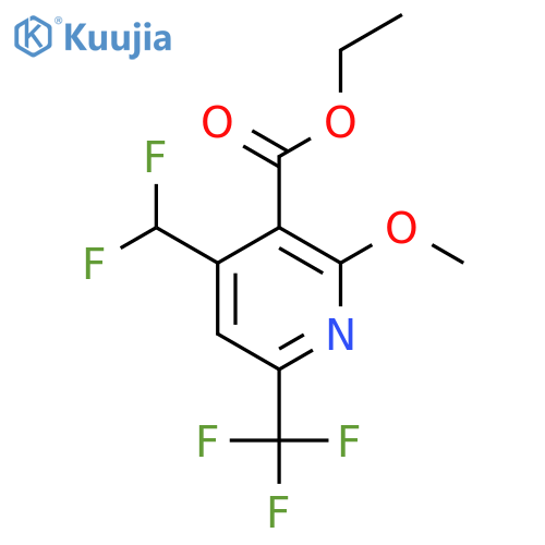 Ethyl 4-(difluoromethyl)-2-methoxy-6-(trifluoromethyl)pyridine-3-carboxylate structure