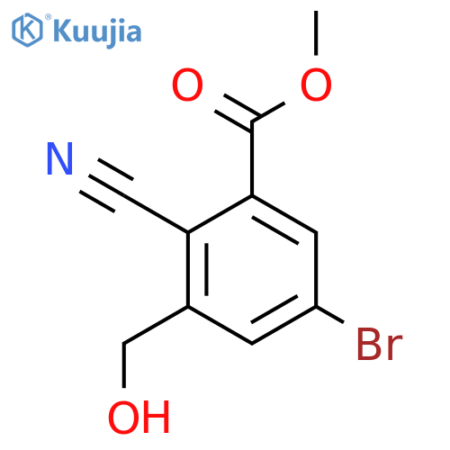 Methyl 5-bromo-2-cyano-3-(hydroxymethyl)benzoate structure
