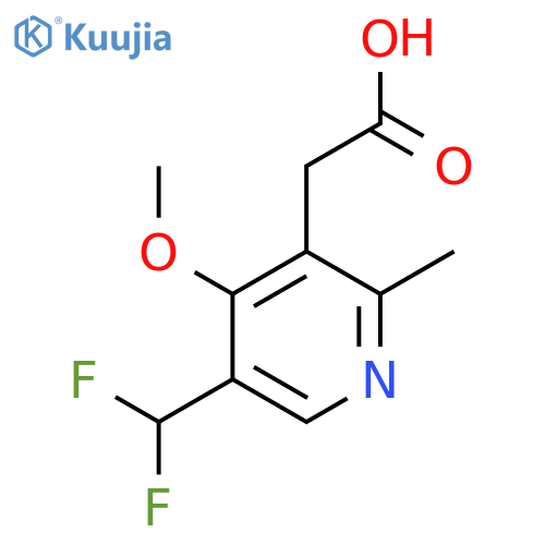 5-(Difluoromethyl)-4-methoxy-2-methylpyridine-3-acetic acid structure