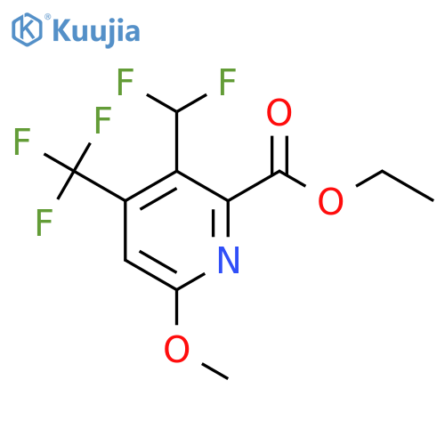 Ethyl 3-(difluoromethyl)-6-methoxy-4-(trifluoromethyl)pyridine-2-carboxylate structure