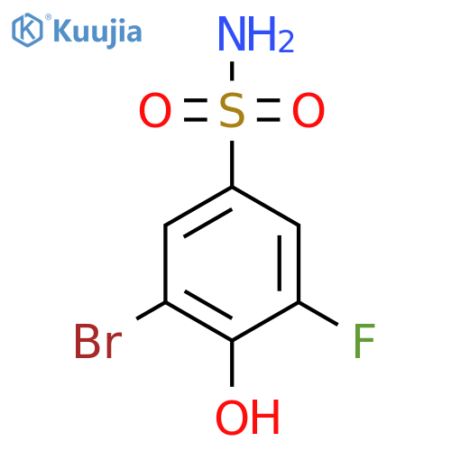 3-Bromo-5-fluoro-4-hydroxybenzenesulfonamide structure
