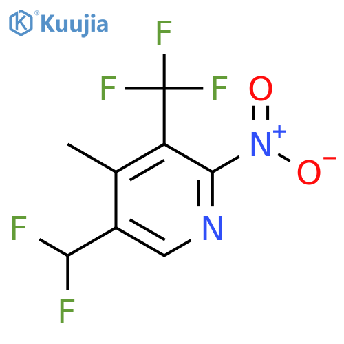 5-(Difluoromethyl)-4-methyl-2-nitro-3-(trifluoromethyl)pyridine structure