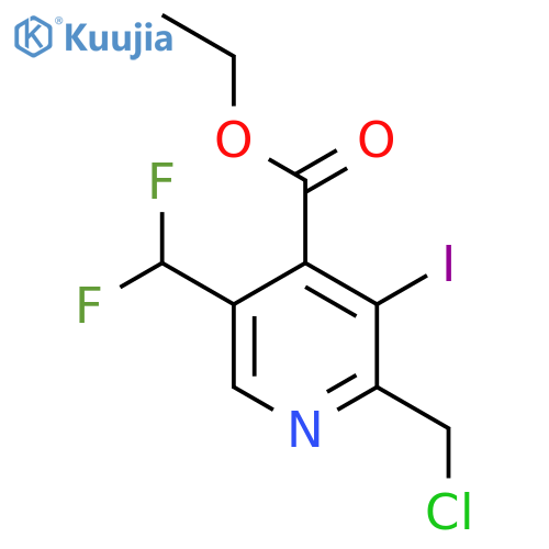 Ethyl 2-(chloromethyl)-5-(difluoromethyl)-3-iodopyridine-4-carboxylate structure