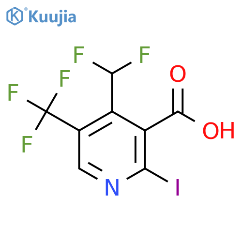4-(Difluoromethyl)-2-iodo-5-(trifluoromethyl)pyridine-3-carboxylic acid structure