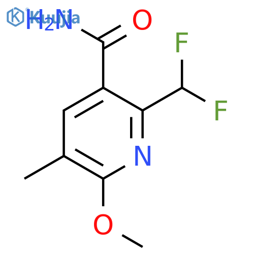 2-(Difluoromethyl)-6-methoxy-5-methylpyridine-3-carboxamide structure