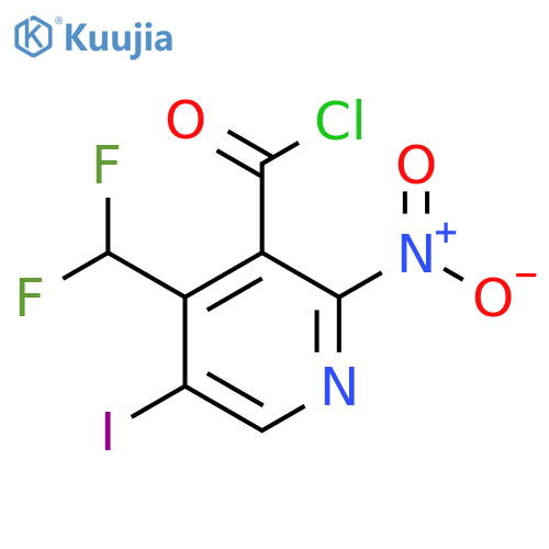 4-(Difluoromethyl)-5-iodo-2-nitropyridine-3-carbonyl chloride structure