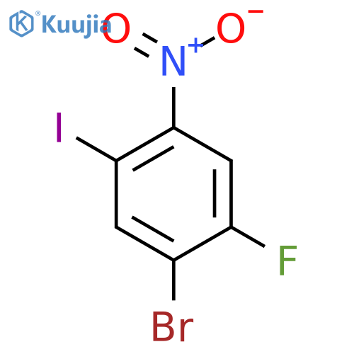 1-Bromo-2-fluoro-5-iodo-4-nitrobenzene structure