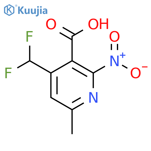 4-(Difluoromethyl)-6-methyl-2-nitropyridine-3-carboxylic acid structure