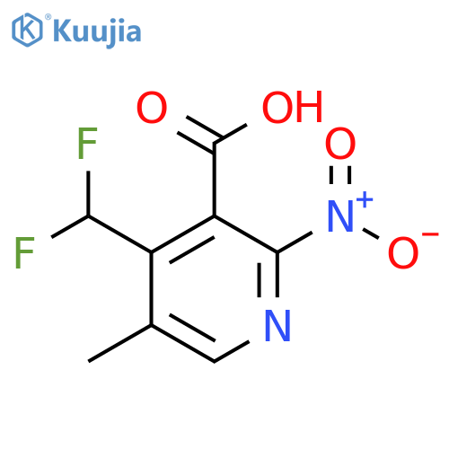 4-(Difluoromethyl)-5-methyl-2-nitropyridine-3-carboxylic acid structure