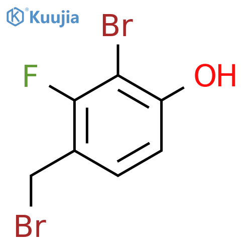 3-Bromo-2-fluoro-4-hydroxybenzyl bromide structure