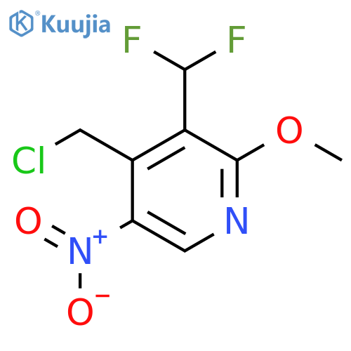 4-(Chloromethyl)-3-(difluoromethyl)-2-methoxy-5-nitropyridine structure