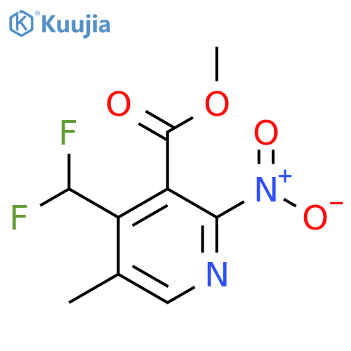 Methyl 4-(difluoromethyl)-5-methyl-2-nitropyridine-3-carboxylate structure