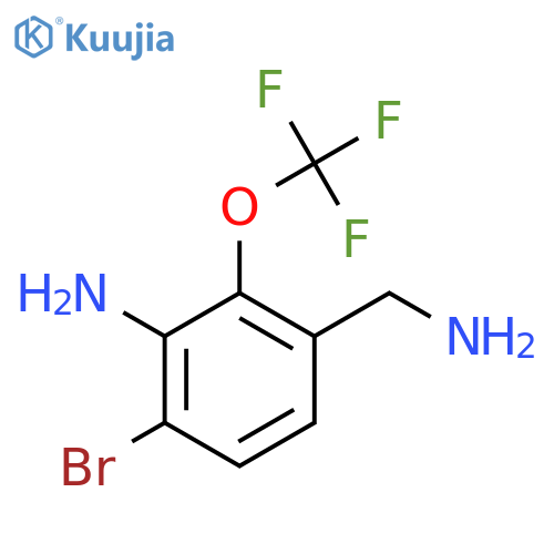 3-Amino-4-bromo-2-(trifluoromethoxy)benzylamine structure