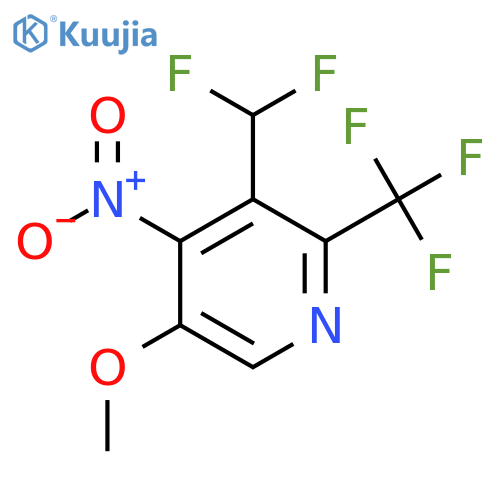 3-(Difluoromethyl)-5-methoxy-4-nitro-2-(trifluoromethyl)pyridine structure