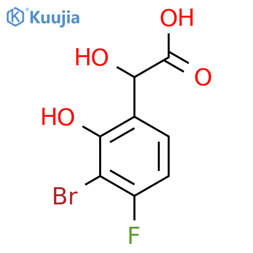 3-Bromo-4-fluoro-2-hydroxymandelic acid structure