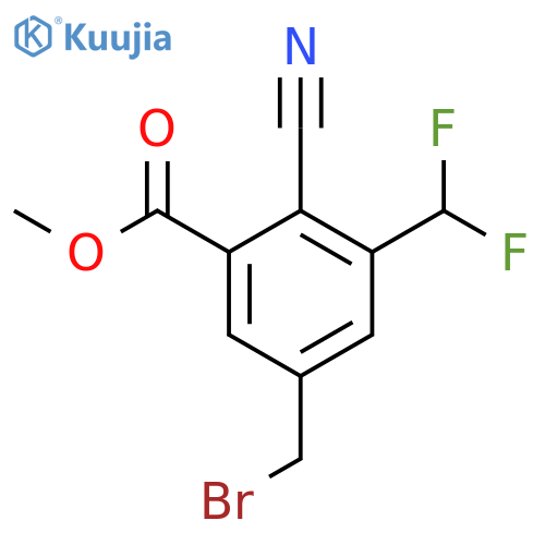 Methyl 5-bromomethyl-2-cyano-3-(difluoromethyl)benzoate structure