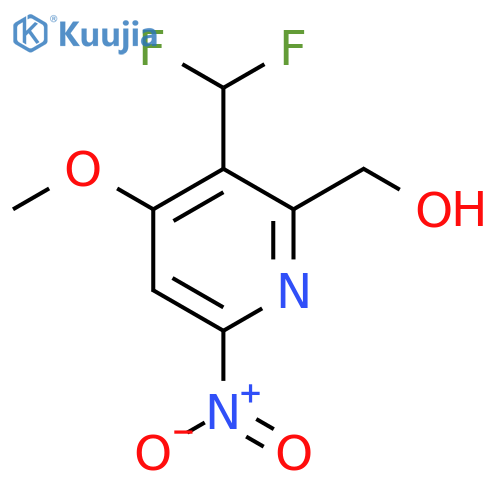 3-(Difluoromethyl)-4-methoxy-6-nitropyridine-2-methanol structure