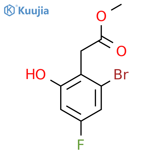 Methyl 2-bromo-4-fluoro-6-hydroxyphenylacetate structure