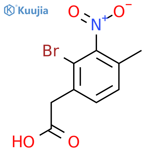 2-Bromo-4-methyl-3-nitrophenylacetic acid structure