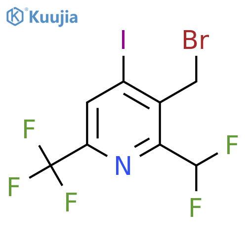 3-(Bromomethyl)-2-(difluoromethyl)-4-iodo-6-(trifluoromethyl)pyridine structure
