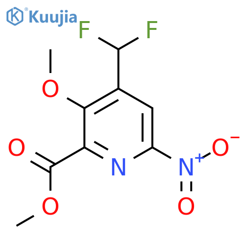 Methyl 4-(difluoromethyl)-3-methoxy-6-nitropyridine-2-carboxylate structure