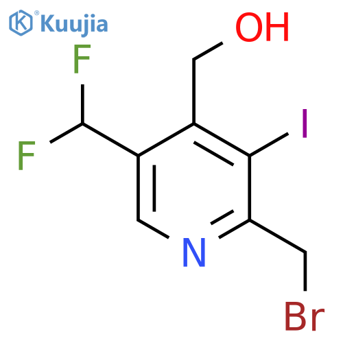 2-(Bromomethyl)-5-(difluoromethyl)-3-iodopyridine-4-methanol structure