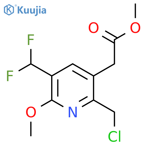 Methyl 2-(chloromethyl)-5-(difluoromethyl)-6-methoxypyridine-3-acetate structure