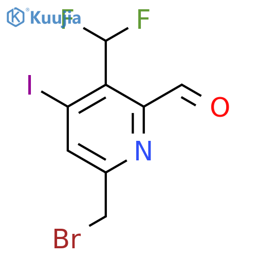 6-(Bromomethyl)-3-(difluoromethyl)-4-iodopyridine-2-carboxaldehyde structure