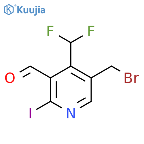 5-(Bromomethyl)-4-(difluoromethyl)-2-iodopyridine-3-carboxaldehyde structure