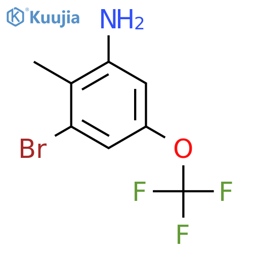 3-Bromo-2-methyl-5-(trifluoromethoxy)aniline structure