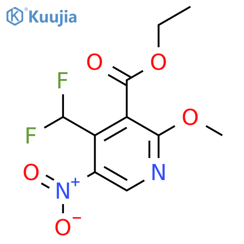 Ethyl 4-(difluoromethyl)-2-methoxy-5-nitropyridine-3-carboxylate structure