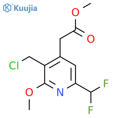 Methyl 3-(chloromethyl)-6-(difluoromethyl)-2-methoxypyridine-4-acetate structure