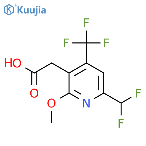 6-(Difluoromethyl)-2-methoxy-4-(trifluoromethyl)pyridine-3-acetic acid structure