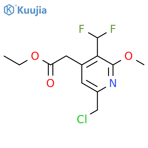 Ethyl 6-(chloromethyl)-3-(difluoromethyl)-2-methoxypyridine-4-acetate structure