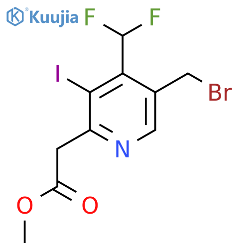 Methyl 5-(bromomethyl)-4-(difluoromethyl)-3-iodopyridine-2-acetate structure