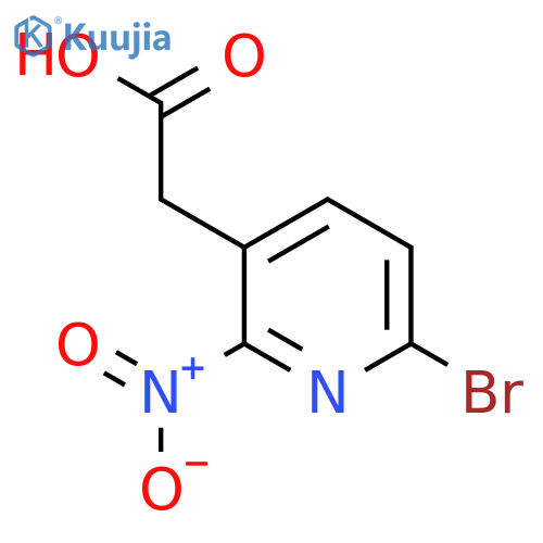 6-Bromo-2-nitropyridine-3-acetic acid structure