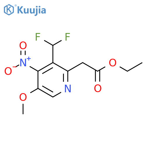 Ethyl 3-(difluoromethyl)-5-methoxy-4-nitropyridine-2-acetate structure