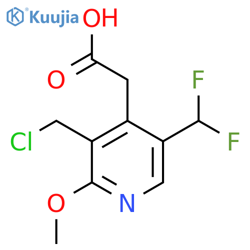 3-(Chloromethyl)-5-(difluoromethyl)-2-methoxypyridine-4-acetic acid structure