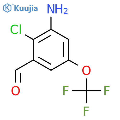 3-Amino-2-chloro-5-(trifluoromethoxy)benzaldehyde structure