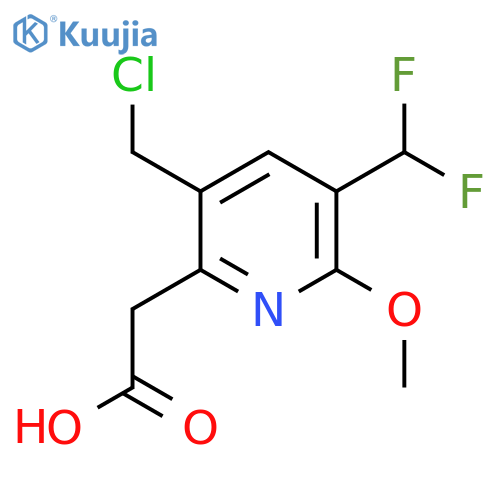 3-(Chloromethyl)-5-(difluoromethyl)-6-methoxypyridine-2-acetic acid structure