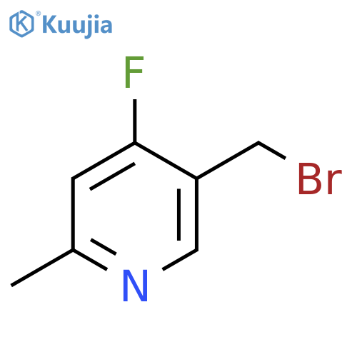 5-Bromomethyl-4-fluoro-2-methylpyridine structure