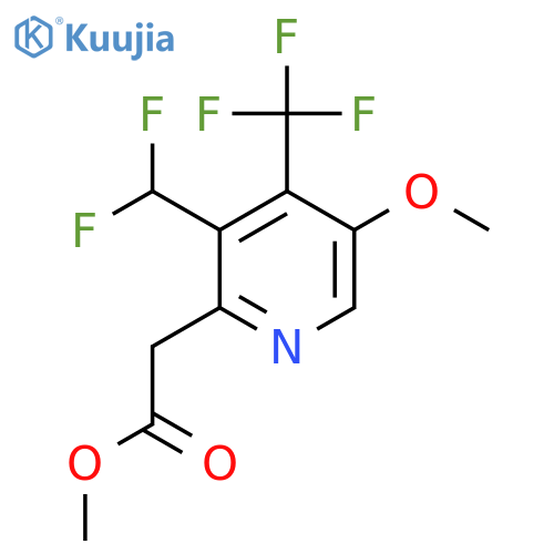 Methyl 3-(difluoromethyl)-5-methoxy-4-(trifluoromethyl)pyridine-2-acetate structure