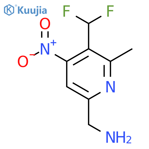 6-(Aminomethyl)-3-(difluoromethyl)-2-methyl-4-nitropyridine structure