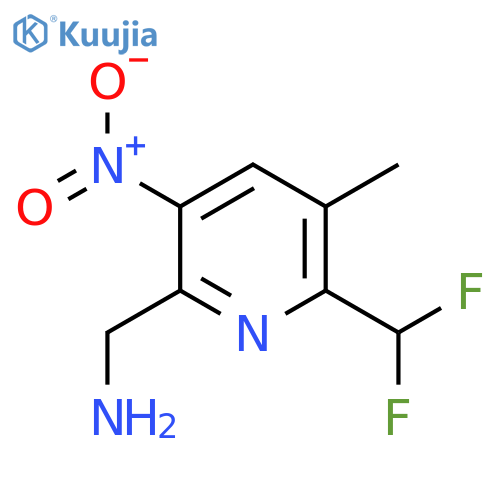 2-(Aminomethyl)-6-(difluoromethyl)-5-methyl-3-nitropyridine structure