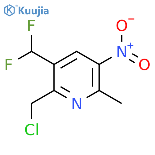 2-(Chloromethyl)-3-(difluoromethyl)-6-methyl-5-nitropyridine structure